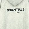 Essentials Fleeces Thick Light Gray Hoodie