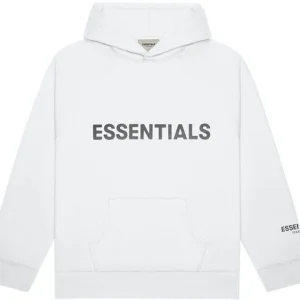 Fear of God Essentials Hoodie Applique Logo – White