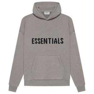 Fear Of God Essentials Knit Pullover Hoodie (SS21) Dark Heather Oatmeal