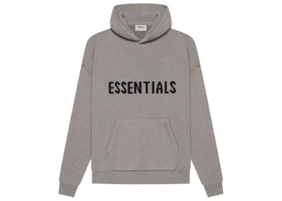 Fear Of God Essentials Knit Pullover Hoodie (SS21) Dark Heather Oatmeal