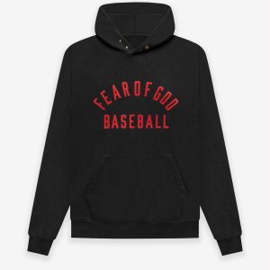 Fear of God Baseball Hoodie – Black