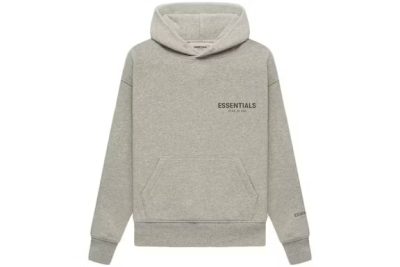 Fear Of God Essentials Core Collection Kids Pullover Hoodie Dark Heather Oatmeal