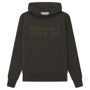 Fear Of God Essentials Kids Hoodie Off Black