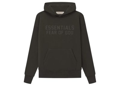 Fear Of God Essentials Kids Hoodie Off Black