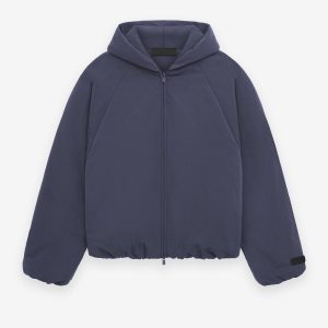 Essentials Military Nylon Hooded Bomber