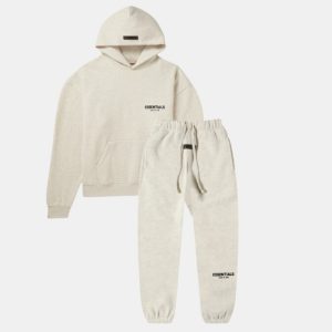 Essentials Fear of God Light Heather Oatmeal Tracksuit