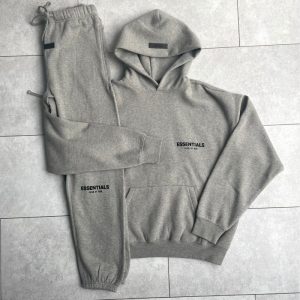 Fear of God Essentials Dark Heather Oatmeal Tracksuit