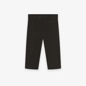 Womens Knit Rib Sport Short Black