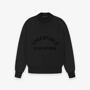 Kids Essentials Crewneck Jet Black