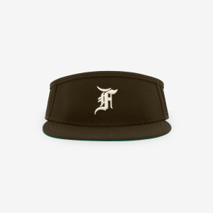 Fitted Visor Brown Hat