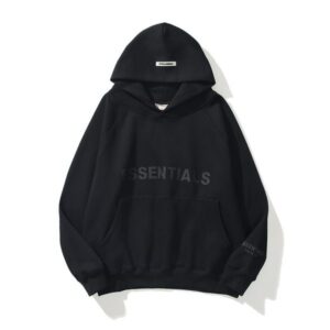 Essentials Black Oversized Hoodie