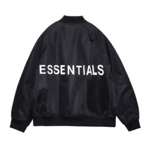 Essentials Bomber Baseball Jacket Black