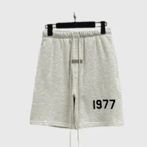 Fear of God Essentials 1977 Logo Shorts Grey