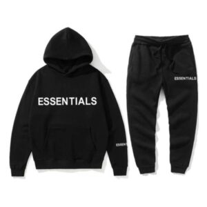 Essential Spring Tracksuit Hooded Black Sweatshirt