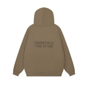 Essentials Fear of God Full Zip Up Hoodie Brown